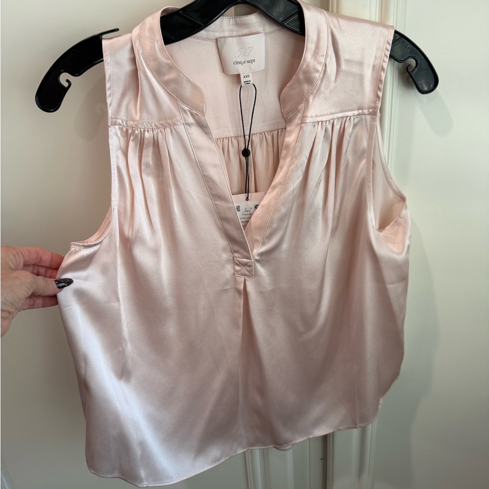 Cinq à Sept Icy Pink Sleeveless Top